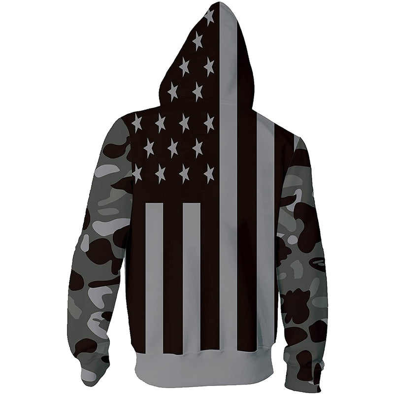 American Flag Zip Up Hoodie