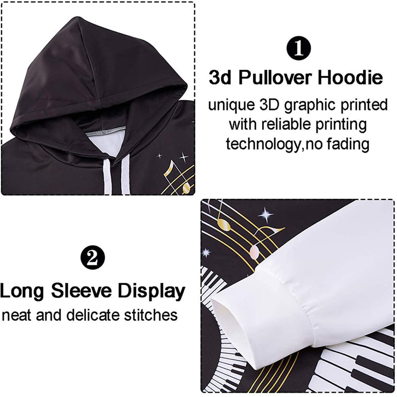 Piano Music Funny Hoodie