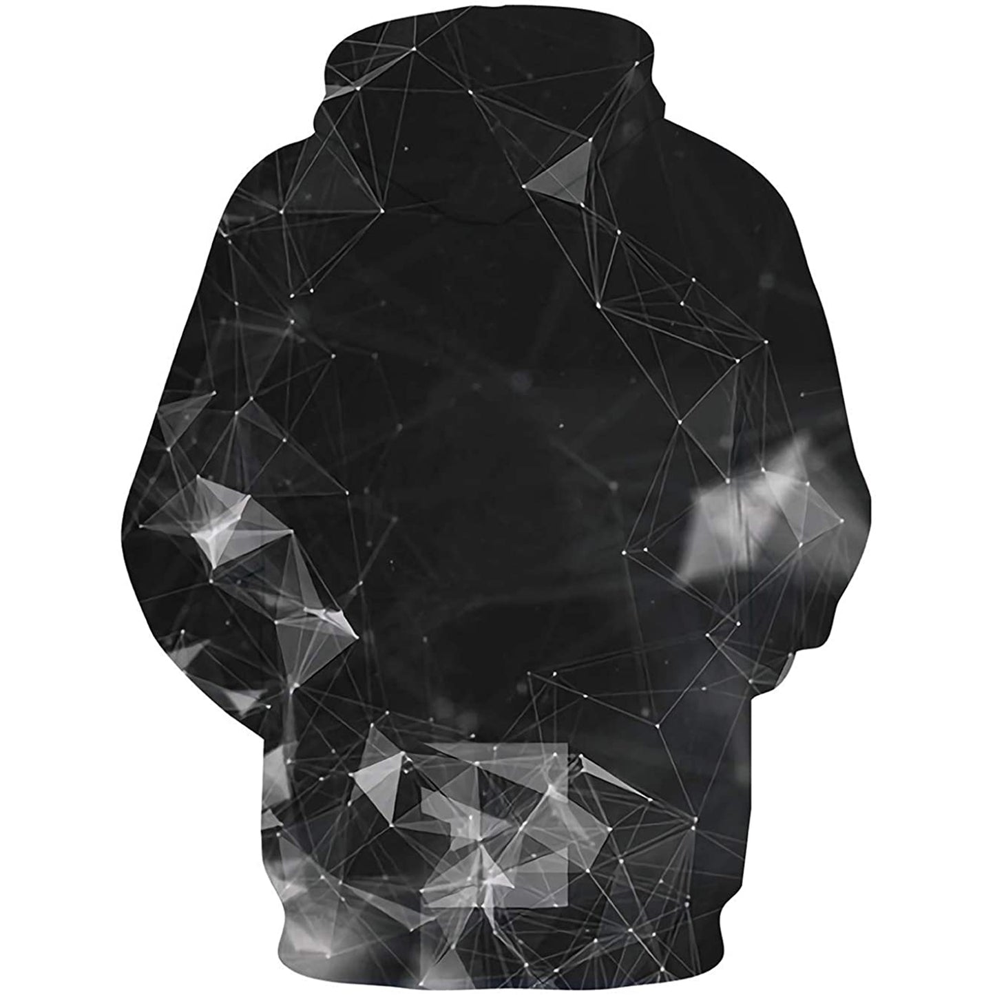 Zwarte geometrische grappige hoodie