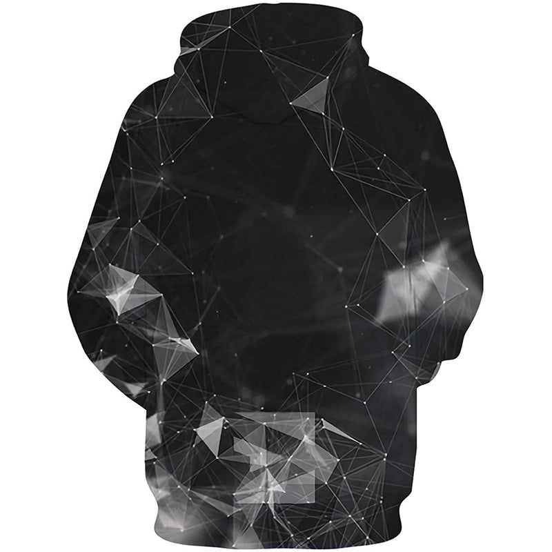 Black Geometric Funny Hoodie