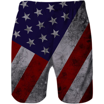 Lustige Badehose mit Vintage-Amerikanische Flagge