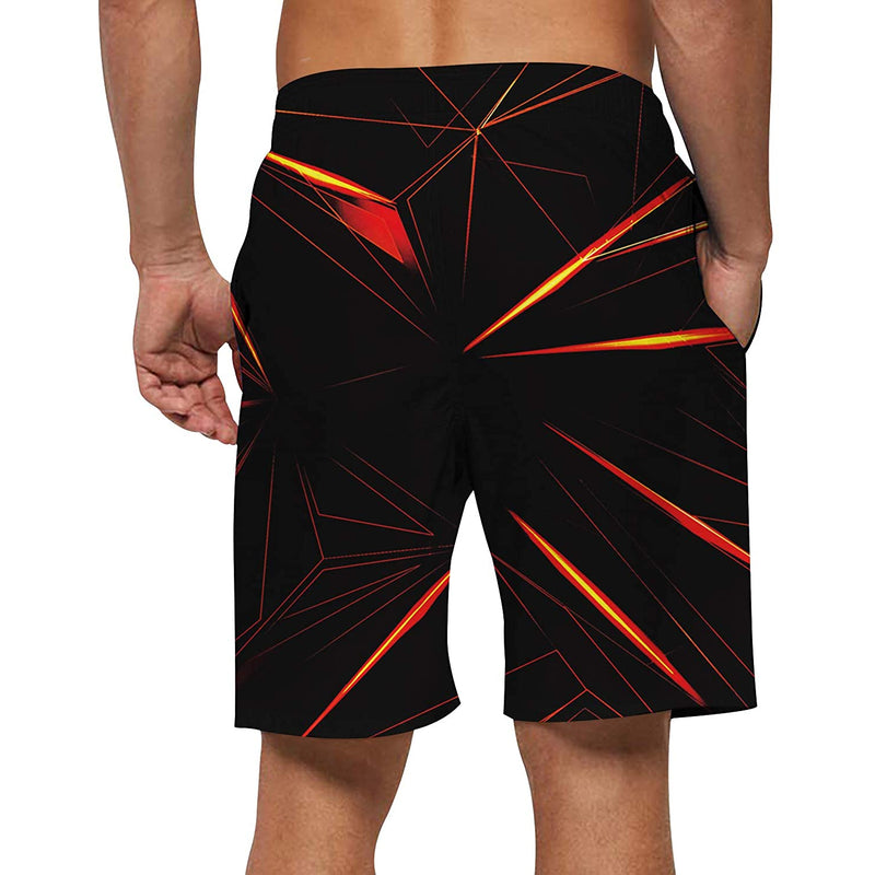 Black Red Diamond Funny Swim Trunks