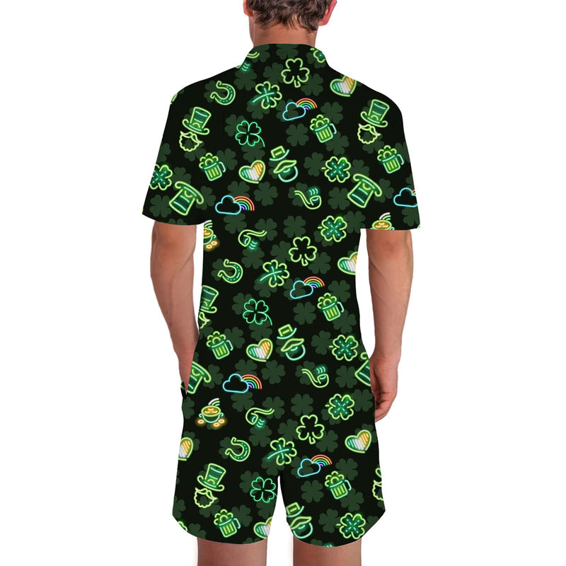 St. Patrick's Day Clover Male Romper