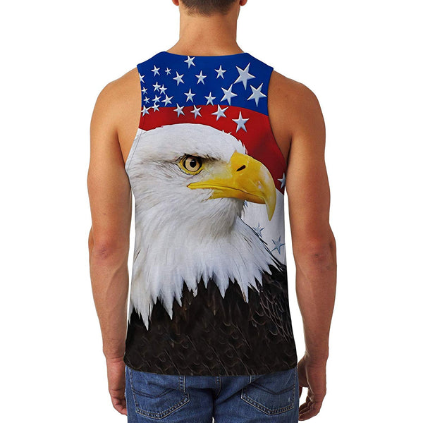 American Flag Eagle Funny Tank Top