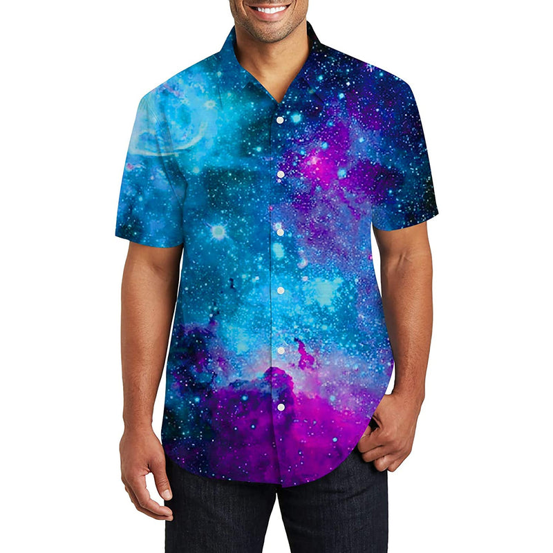 Blue Galaxy Funny Hawaiian Shirt
