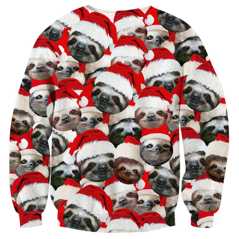 Hat Sloth Ugly Christmas Sweater