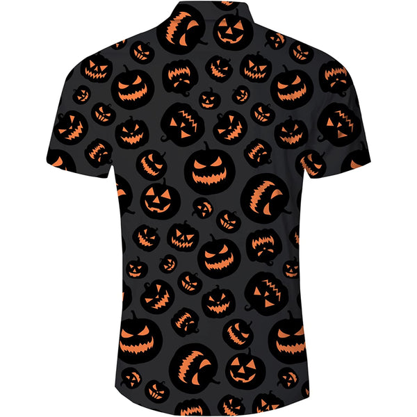 Halloween Evil Pumpkin Funny Hawaiian Shirt