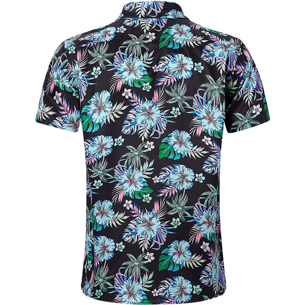 Bright Colorful Tropical Leaf Funny Hawaiian Shirt