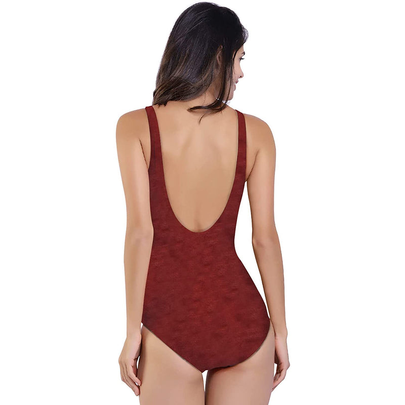 Zipper Muscle Funny One Piece Swimsuit