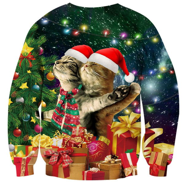 Christmas Cat Forest Desert - D&F Sweatshirts – and Clothing