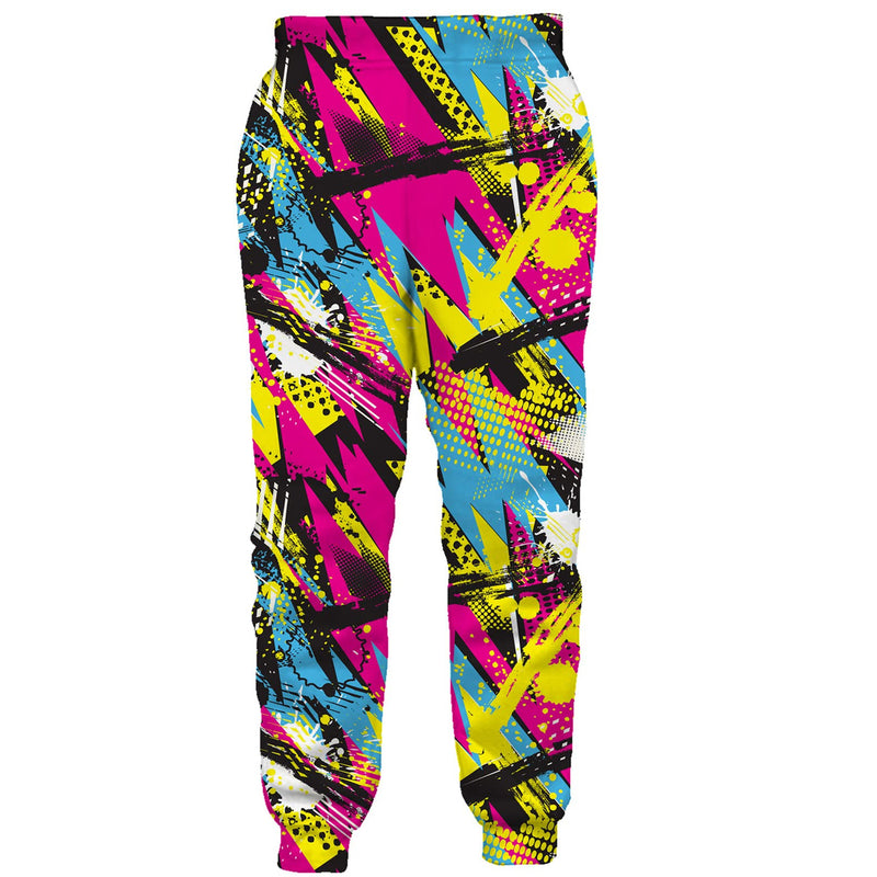 80s Colorful Graffiti Vintage Funny Sweatpants