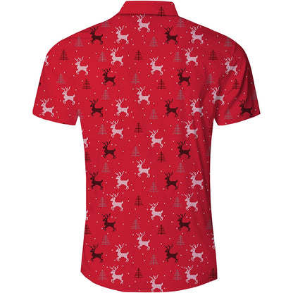 Rood Kerstmis Grappig Hawaiiaans Shirt