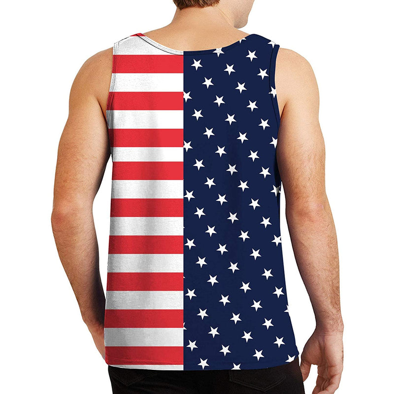 Navy American Flag Funny Tank Top