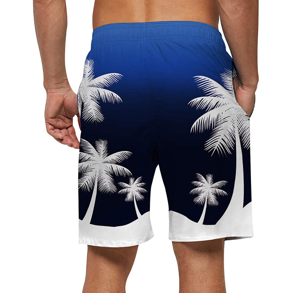 Palm Tree Blue Funny Swim Trunks