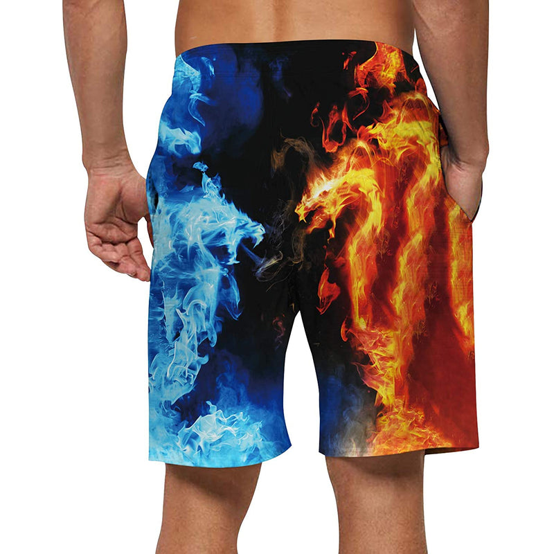 Ice & Fire Dragon Funny Swim Trunks