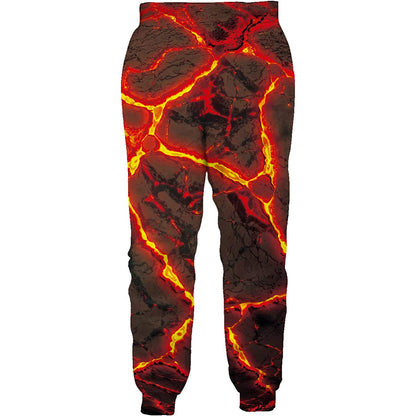 Lustige Jogginghose mit Vulkan-Motiv