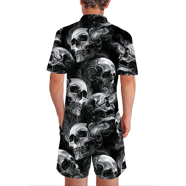 Skull Funny Male Romper