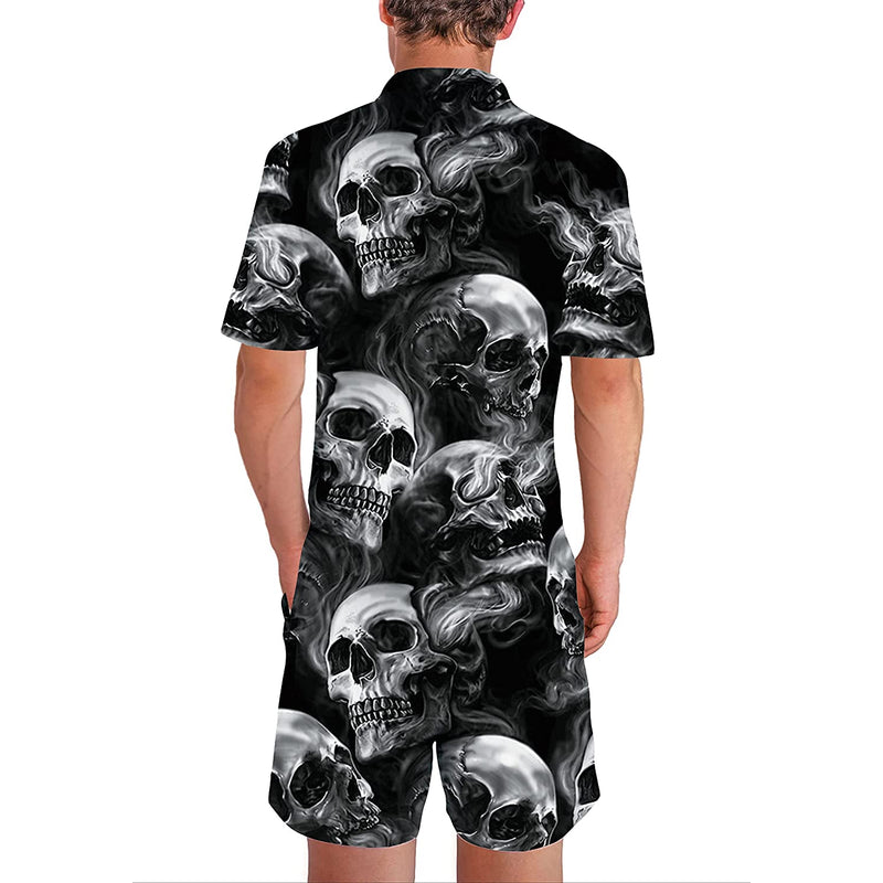 Skull Funny Male Romper