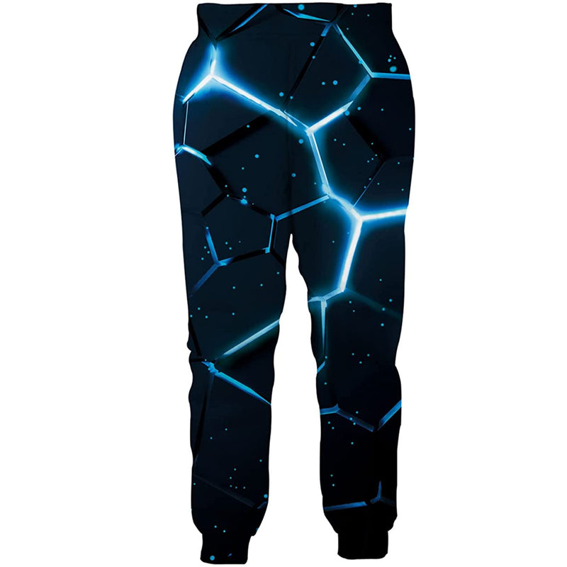 Blue Fissure Funny Sweatpants