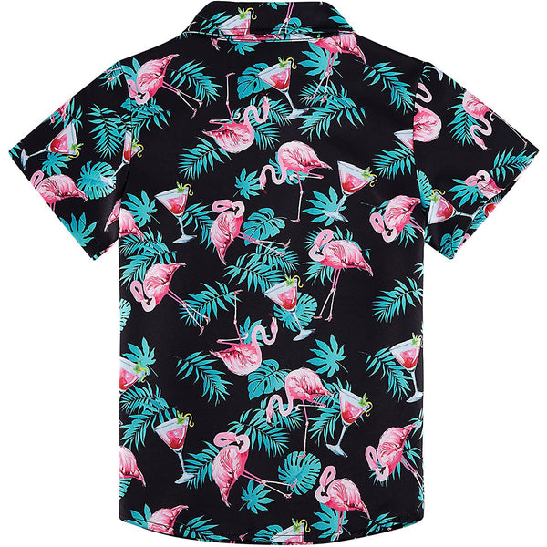 Wine Pink Flamingo Funny Toddler Hawaiian Shirt