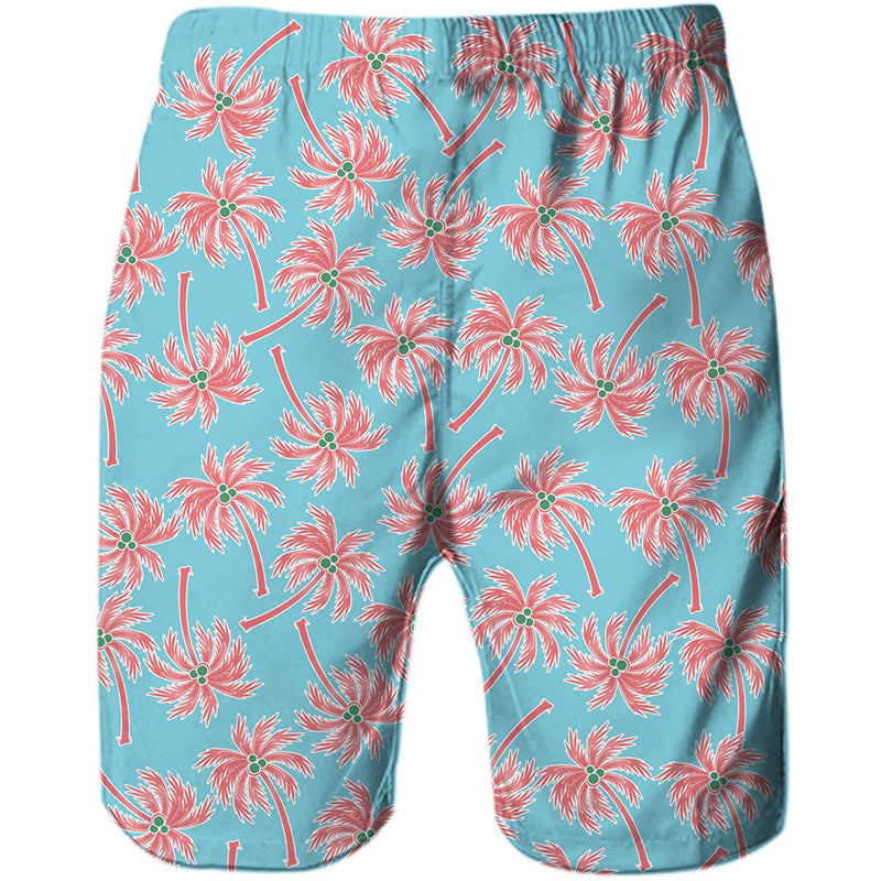 Pink Palm Tree Funny Swim Trunks