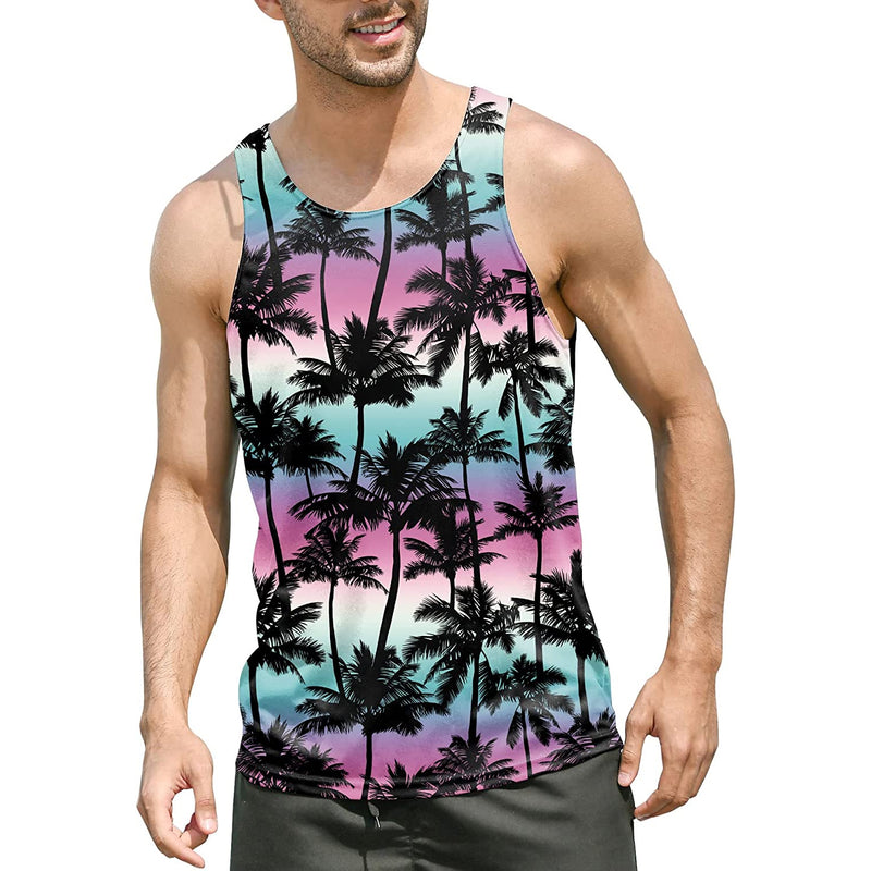 Colorful Palm Tree Funny Tank Top