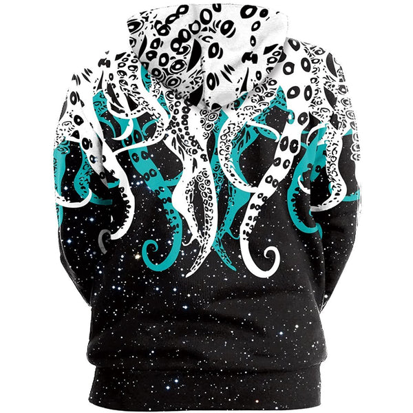 Green Space Octopus Hoodie