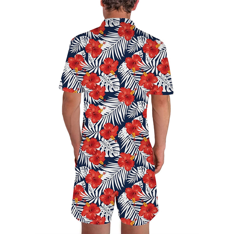 Tropical Flowers Men Romper