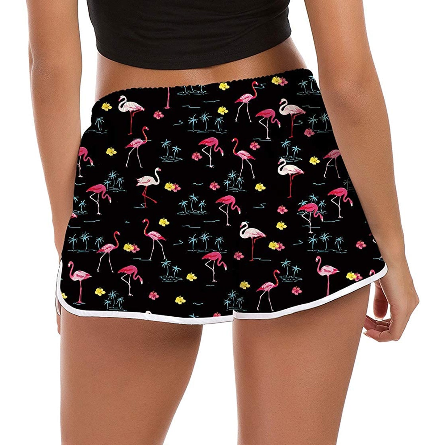 Flamingos Funny Board Shorts for Women