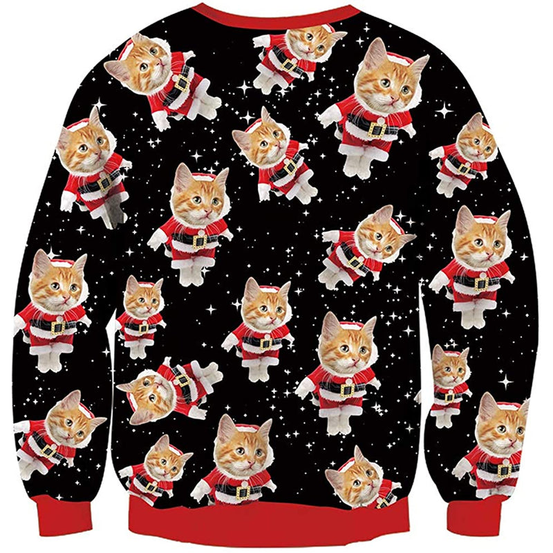 Space Cat Ugly Christmas Sweater