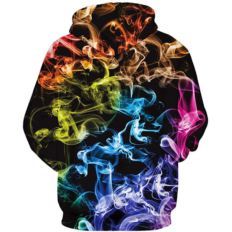 Orange Colorful Smoke Funny Hoodie