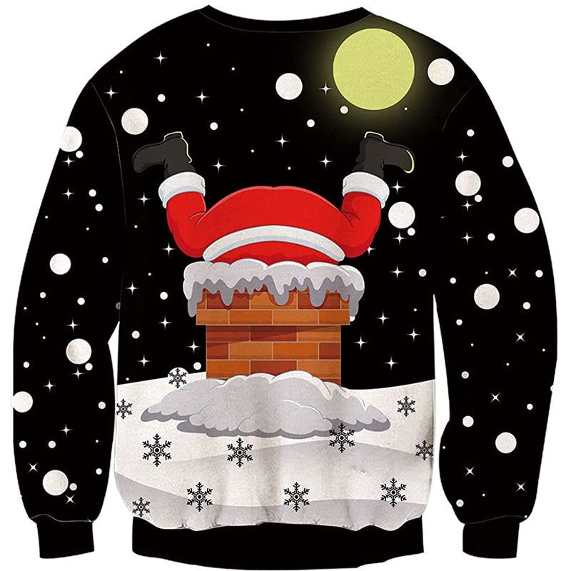 Santa Claus Stuck In Chimney Ugly Christmas Sweater