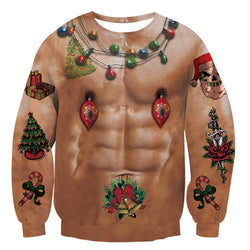 Naked Muscle Bulb Ugly Christmas Sweater