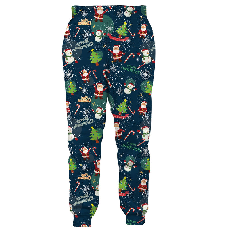 Christmas Tree Snow Man Funny Sweatpants