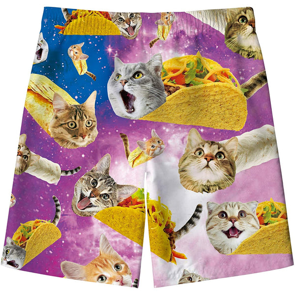 Taco Cat Funny Boy Swim Trunk