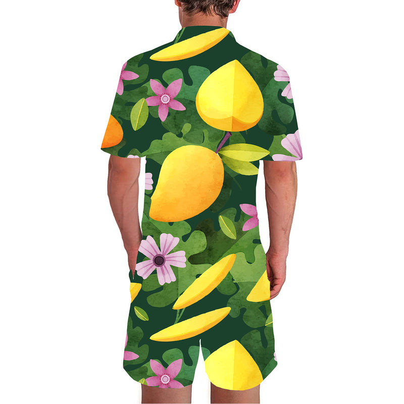 Floral Mango Funny Men Romper