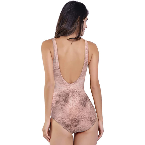 Hairy Chest Hilarious One Piece Swimsuit