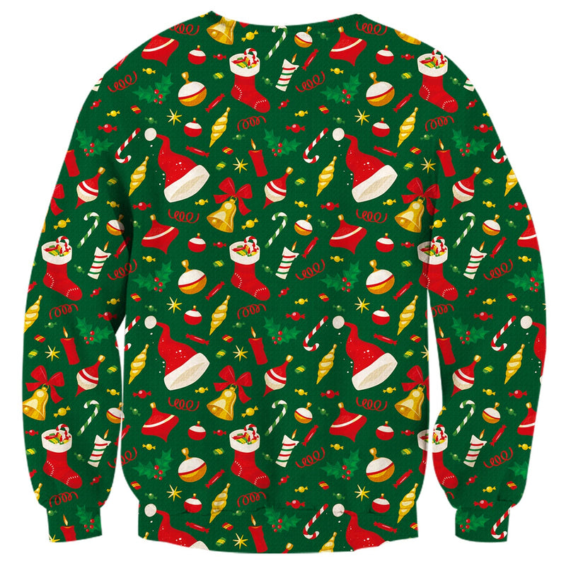 Beer DJ Cat Pizza Ugly Christmas Sweater