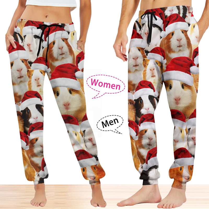 Christmas Hat Groundhog Funny Sweatpants