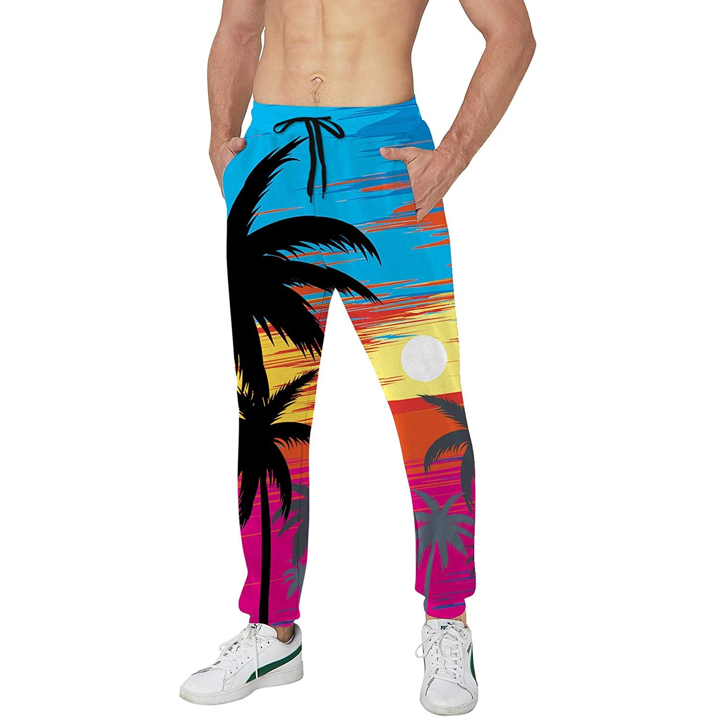 Palme Sonnenuntergang lustige Jogginghose
