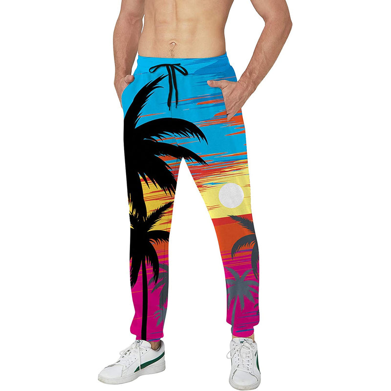 Palm Tree Sunset Funny Sweatpants