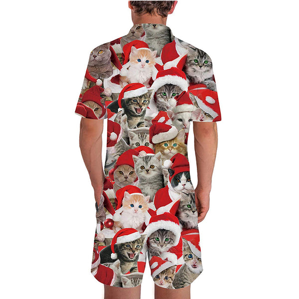 Christmas Cats Male Romper