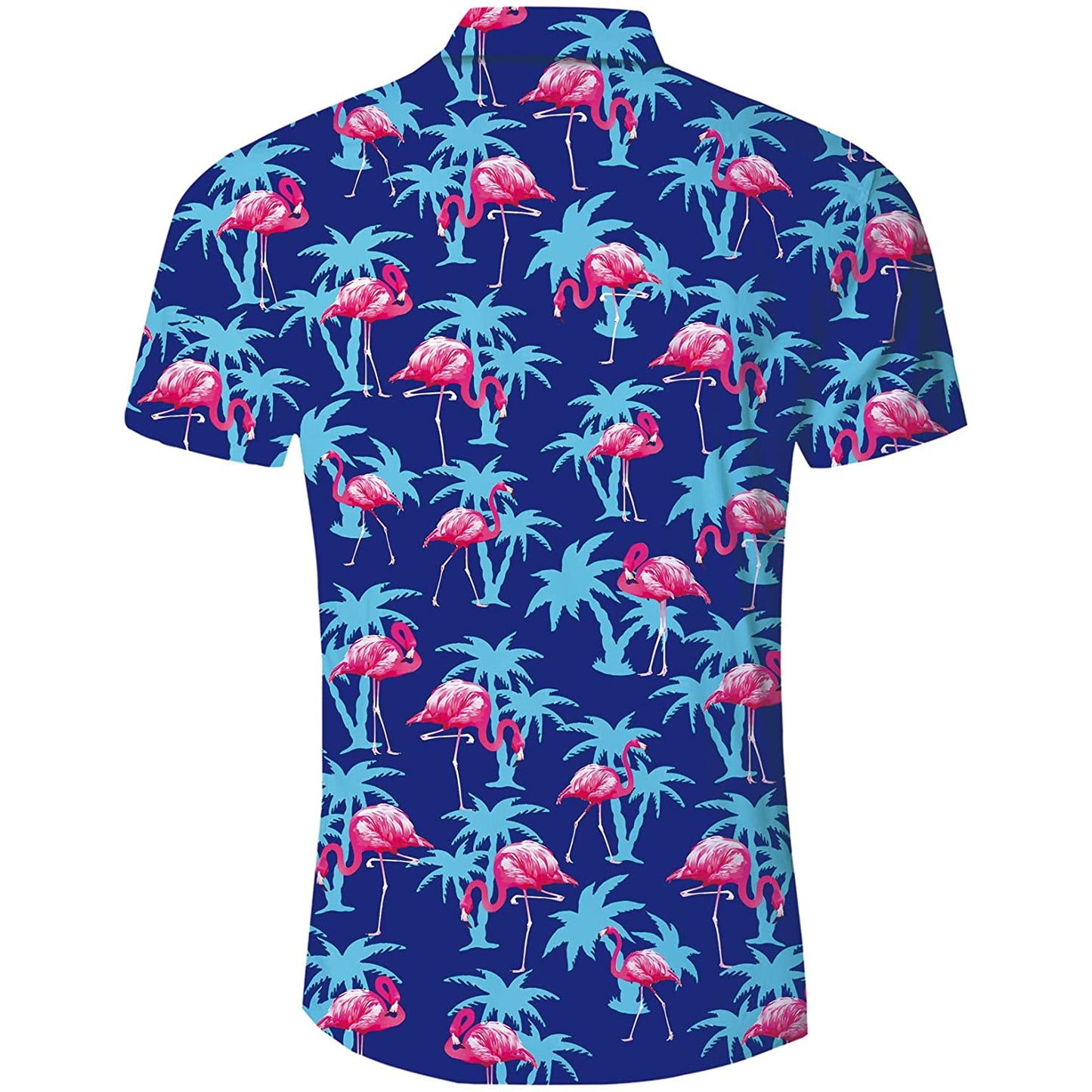 Lustiges Hemd mit Knopfleiste und Palmen-Flamingo
