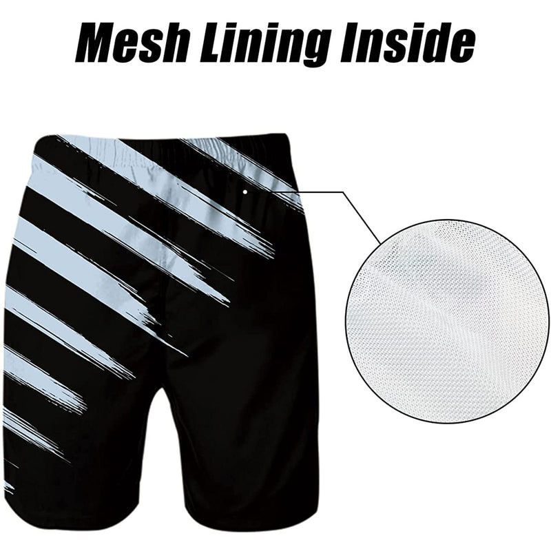 Brush Black Funny Swim Trunks