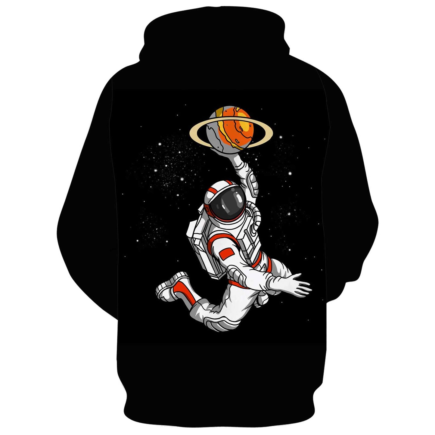 Astronaut Weltraum Basketball Lustiger Kapuzenpullover