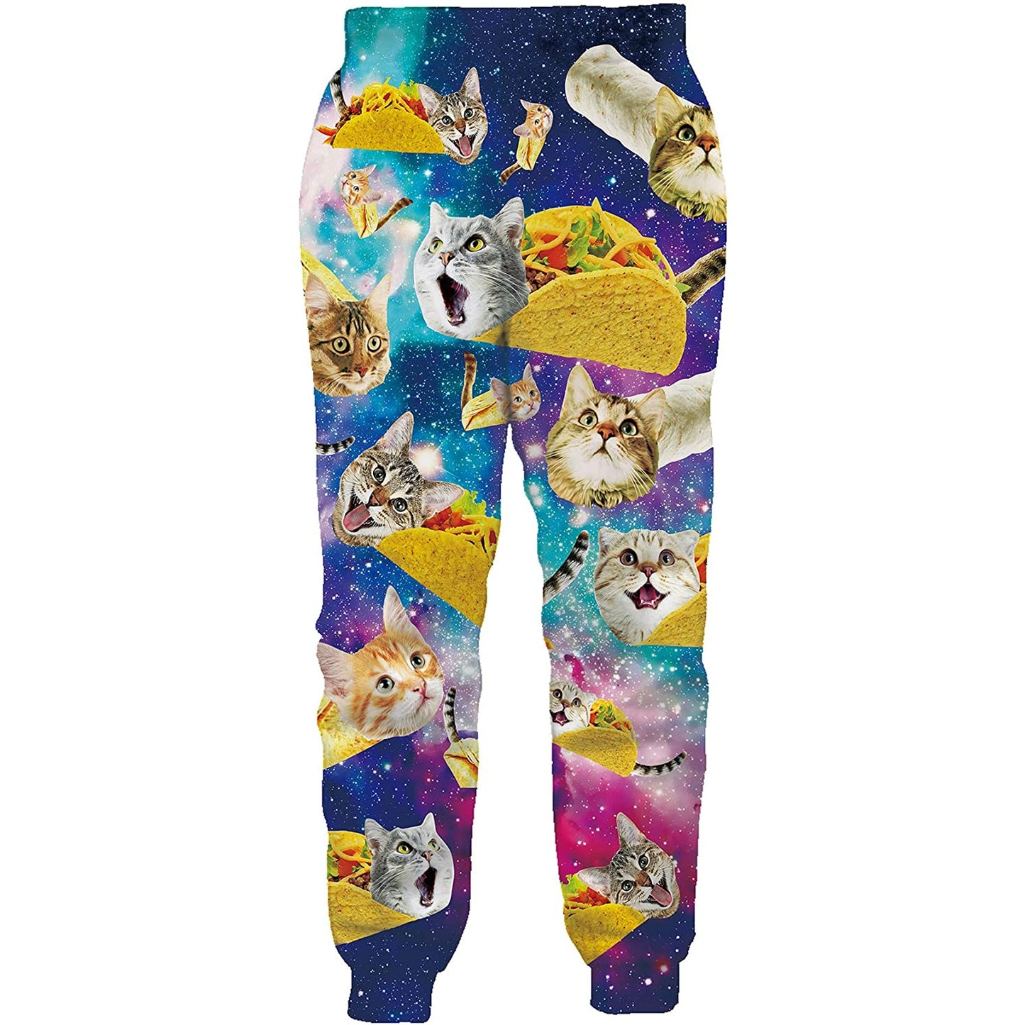 Lustige Jogginghose mit Space Taco Cat-Motiv