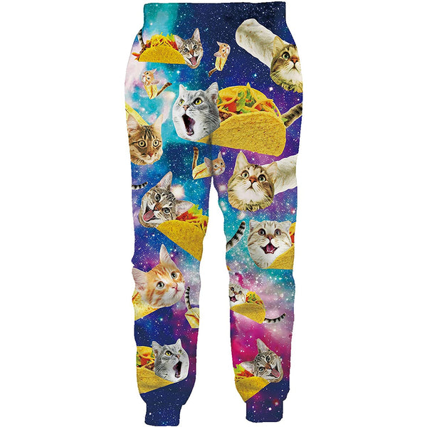 Space Taco Cat Funny Sweatpants