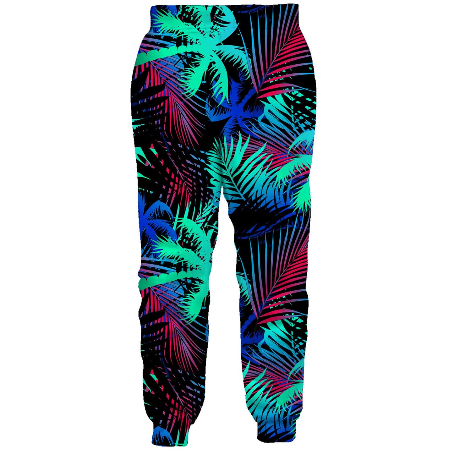 Coconut Tree Bright Green Funny Sweatpants