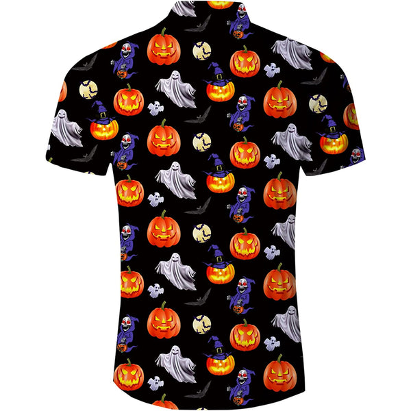 Halloween Pumpkin Ghost Funny Hawaiian Shirt
