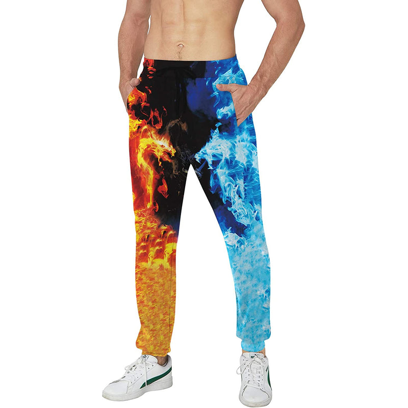 Fire & Ice Dragon Funny Sweatpants